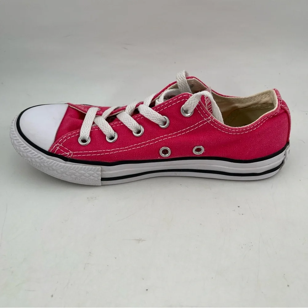 Converse Girls Chuck Taylor AS -SZ 2Y- Pink Canvas Low Top Lace-up Sneaker Shoes